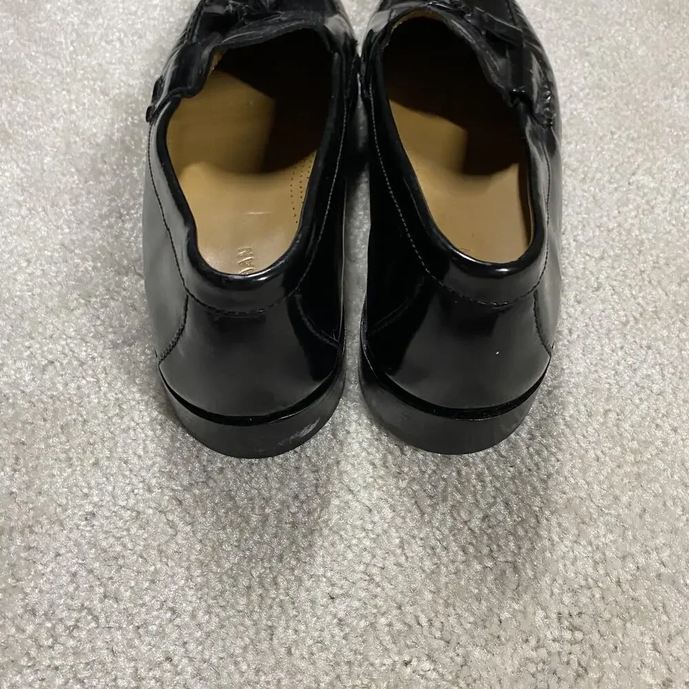 Cole Haan Shoes Mens 11.5 D Black Leather Tassel Loafers Dress Brazil 03506